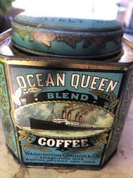 Really Cool Vintage “Ocean Queen” Made in England Coffee Tin with Great Graphics: for Sale in Pomona, CA - OfferUp