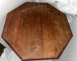 1950s Vintage Octagonal Table With Ornate Base Carvings ...