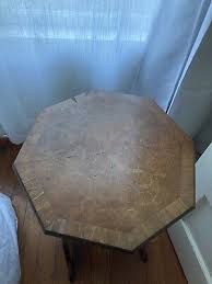 Antique Vintage Two Tier Folding collapsible octagonal table ...