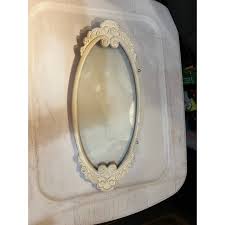 Antique Victorian Art Nouveau Cast Iron Oval Frame | Chairish