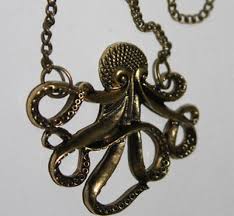 Octopus Necklace Steampunk Antiqued Bronze Pendant Vintage Jewelry | eBay