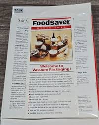 Foodsaver Vac 300 Manual Lot -C#7507 | eBay