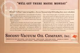 C. 1932 Framed Socony Vacuum Oil Lithographic Ad - Etsy