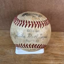 VINTAGE 1980's BABE RUTH LEAGUE GAME USED RAWLINGS LEATHER ...
