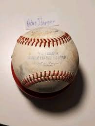 Autographed Baseball game used PEDRO IBARGUEN Milwaukee ...