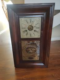 E.N. WELCH 30 HOUR Wall Clock 26" x 15" x 4" Pendulum Clock Heavy Weights Inside | eBay