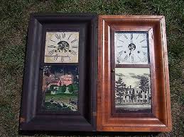 2 Antique 1800s Mantel Clock Weight Driven OG Case Parts Repair | eBay