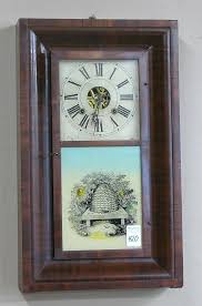 Lot - MAHOGANY OGEE WALL CLOCK, Chauncey Boardman,