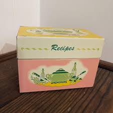 Vintage 1950s Tin Recipe Holder Box - Etsy