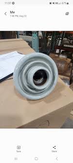 INSULATOR, PIN PORC 6INx4-3/8IN LT GRA