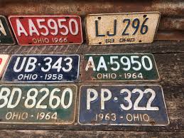Choice of Ohio License Plate 1967, 1956, 1966, 1969, 1963 ...