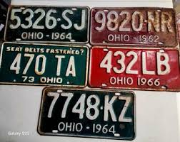 Vintage Ohio License Plates Choose Between 1962-1964-1966 ...