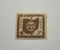 Rare - 1953 U.S. Ohio Statehood 3 Cents Stamp Mint Never ...