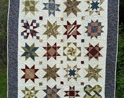 Handmade Star Pattern Quilt - 100% Cotton, Full/queen Size ...