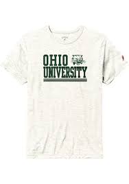 Ohio Bobcats WHITE Bandwidth Seal Short Sleeve Fashion T Shirt - 43730200