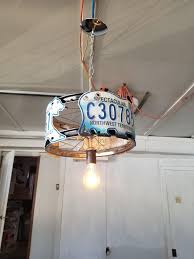 License plates and rims into a light : r/Upcycled