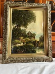 Antique Italian Landscape Oil Painting On Board, Signed “ Toni Bordignon “ | eBay