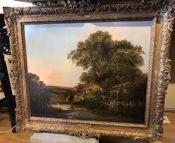 Edward Charles Williams - The Farm Pond A 19th Century English Landscape with Cattle at 1stDibs | stepney farm pond, edward charles williams, charles williams artist