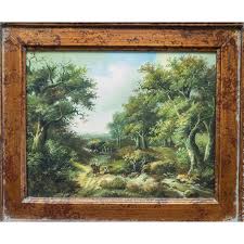 Late 20th Century Landscape Painting in Modern Frame | Chairish