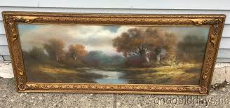 Antique 1920's Beautifully Framed Pastel Landscape Painting | eBay