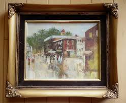 Vintage-picture-original-oil Painting-a. Rivera-mexico-pond-trees-scenery-framed-home Decor-wall Decor-wall Hanging - Etsy