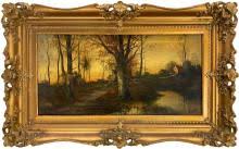 Sold at Auction: Oil Painted Landscape Signed G. Klatt.