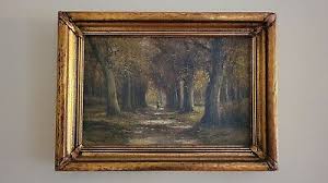 WILHELM RUPPRECHT (German, 1886-1963) OIL ON CANVAS PAINTING, Walk in deep Woods | eBay