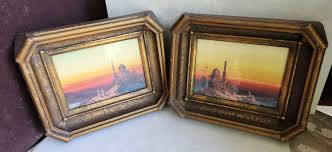 Victorian Pr of Orientalist Gouache Paintings in Deep Art ...