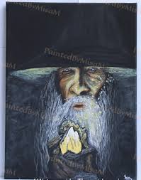 Gandalf Enters Moria - Original Painting 30x40 Cm - Etsy