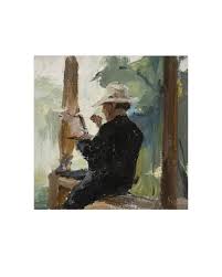 To Painter Paints. Portrait of a Painter Painting. Printed ...