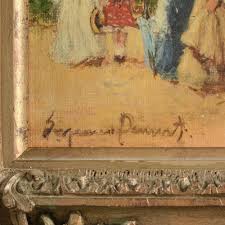 Sold at Auction: Suzanne Demarest, SUZANNE DEMAREST (French 1900-1985) A PAINTING, "Ladies with Parasols and Girls in a Garden,"