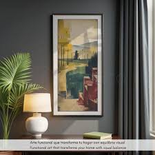 Vertical Landscape Wall Art – Modern Geometric Poster – Long Narrow Wall Decor – Digital Download - Etsy