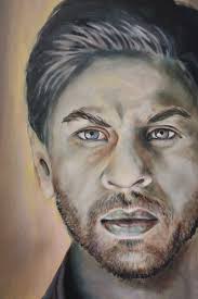 Portrait painting Bollywood Actor ShahRukh Shah Rukh Khan SRK Oil Painting Art | eBay