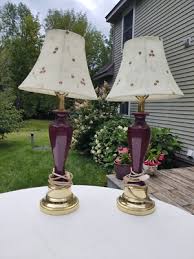 Vintage Purple Electric Table Lamps, work | eBay