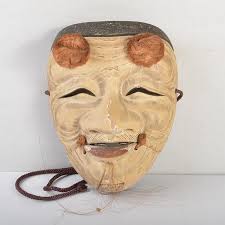 Japanese Traditional Noh Mask Omen Kabuki 610-F95 | eBay
