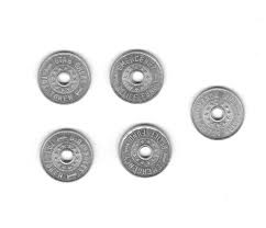 5 Vintage Aluminum Utah Sales Tax Token 1 Emergency Relief ...