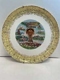 10" Porcelain Collector Plate Oklahoma Vintage | eBay