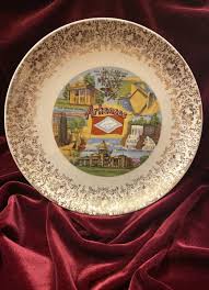 Vintage Arkansas Souvenir Plate With Gold Trim & State ...