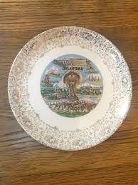 Vintage Oklahoma Souvenir State Plate Landmarks Decorative ...