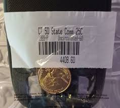 1999 P&D Connecticut CT State BU Washington Quarter in Original Mint Cello | eBay