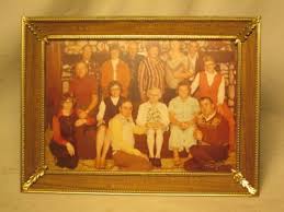 vintage picture photograph frame ornate metal detail w/ faux ...