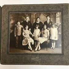 Vintage Family Portrait Photograph Folder Well Dressed ...