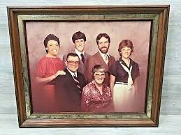 Vintage Olan Mills Awkward Family Faux Oil Painting Photo ...