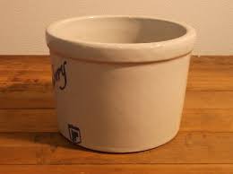 The Haberdashery Adv. Crock Vintage Stoneware Cheese Butter ...