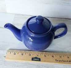 Blue Ceramic Teapot Old Amsterdam Porcelain Works 2 Cups ...