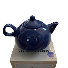LETS DO TEA OLD AMSTERDAM TEA POT POTTERY TEAPOT BLUE NEW IN ...