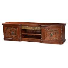 Fusion Gothic Mango & Reclaimed Wood TV Console Media Cabinet