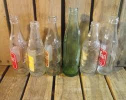 6 Vintage Glass Bottles - Etsy