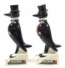 Sold at Auction: (2) Vintage Old Crow Whiskey Decanters
