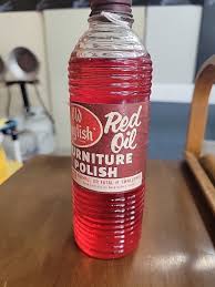 Vintage Old English Red Oil Furniture Polish Ribbed Bee Hive ...